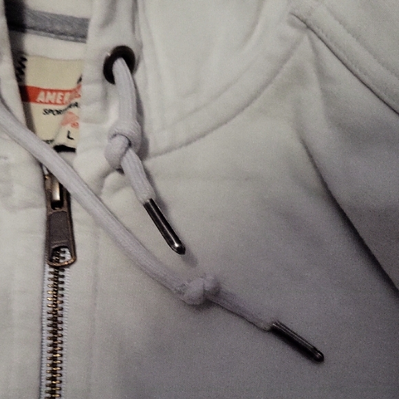 American Giant Women's Classic Full-zip Hoodie In Light Grey - Picture 8 of 8